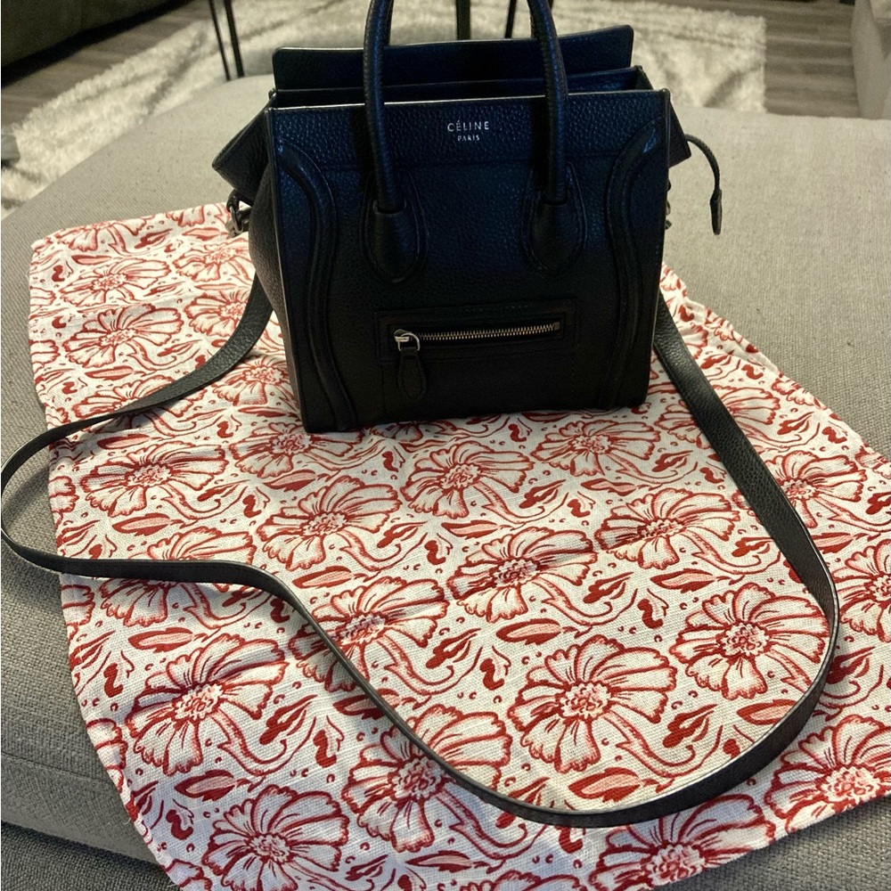 Celine Black Satchel with Luxurious Leather Finish